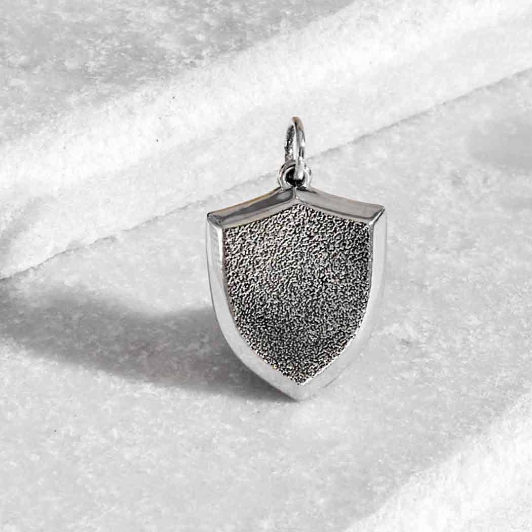 Sterling Silver Shield Charm - Tia Tynette Designs