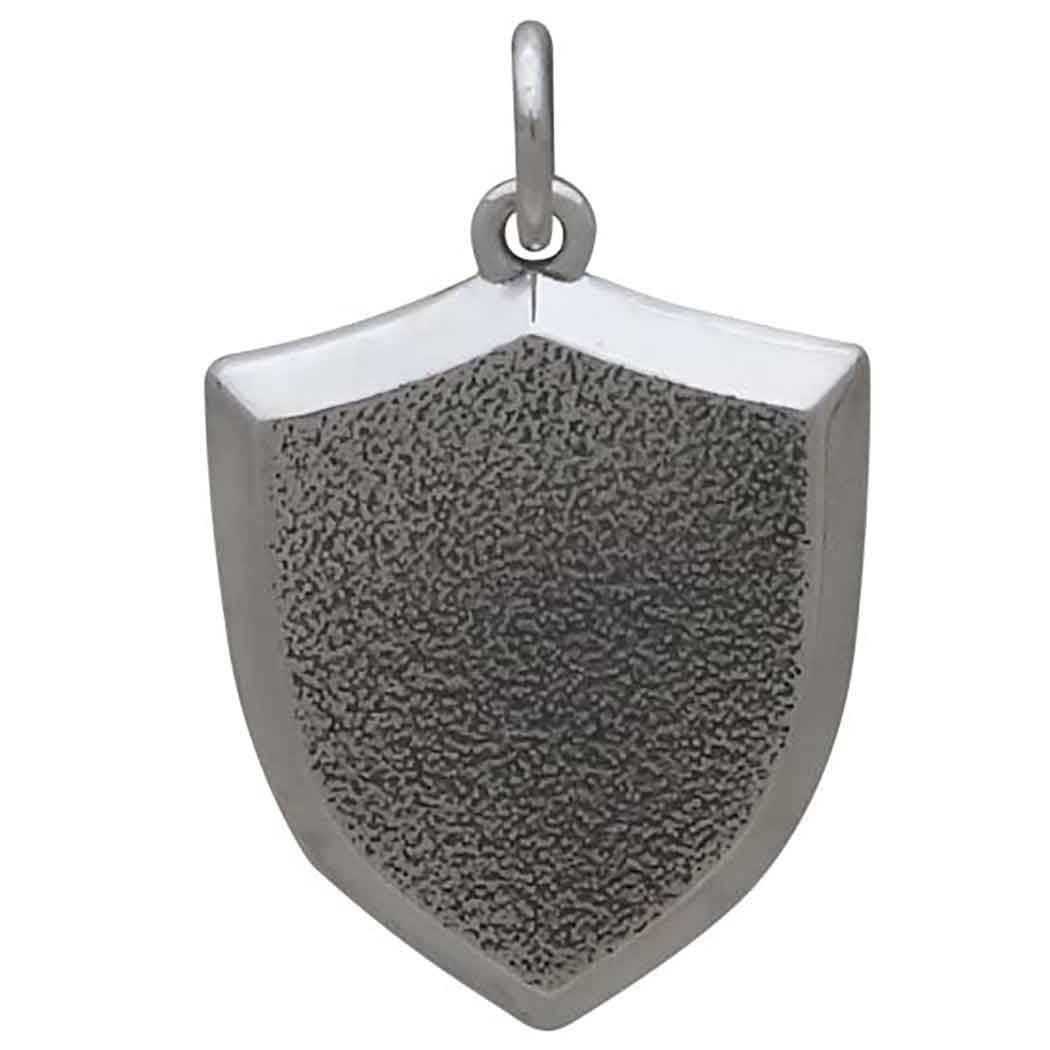 Sterling Silver Shield Charm - Tia Tynette Designs