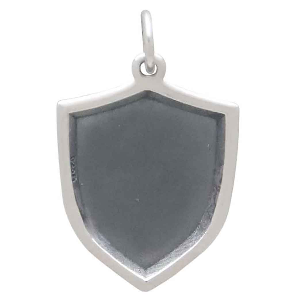Sterling Silver Shield Charm - Tia Tynette Designs