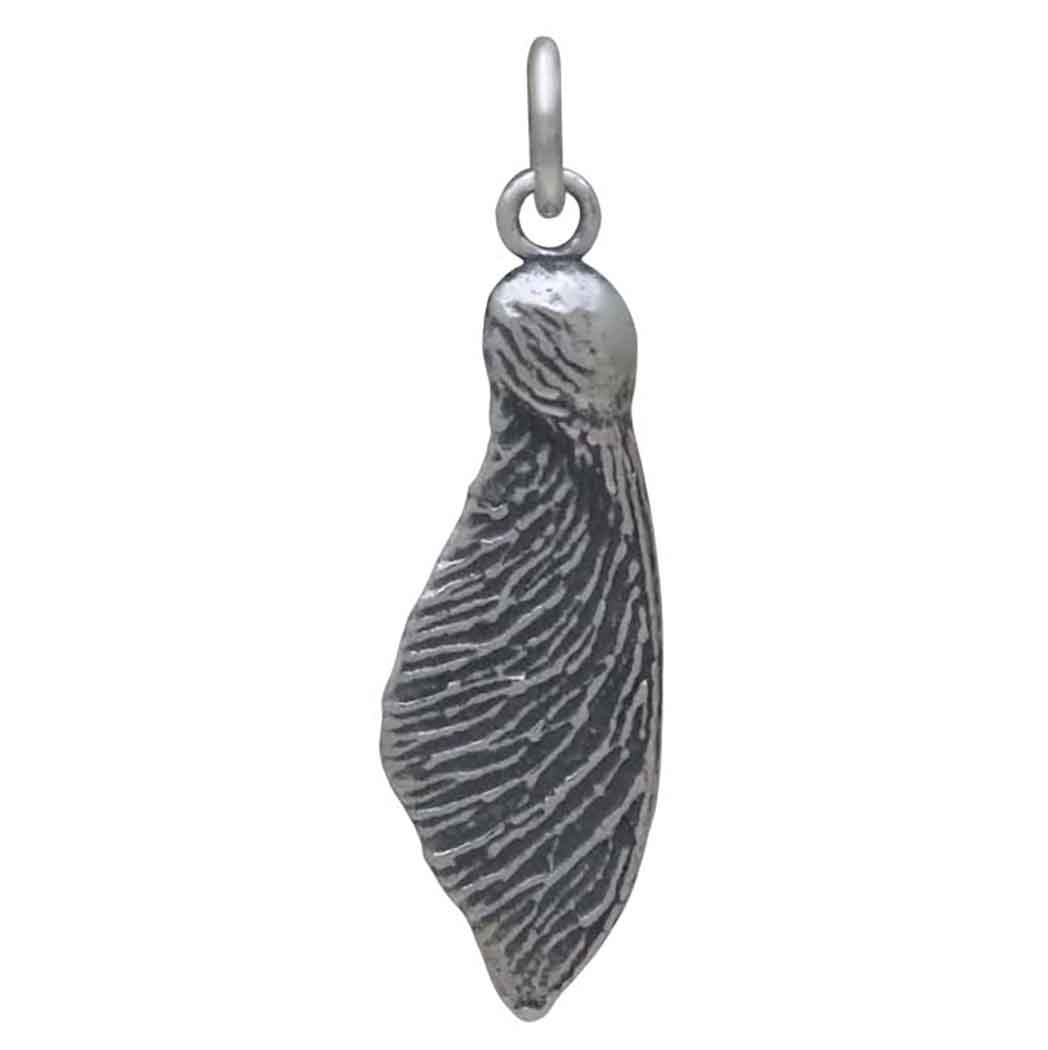 Sterling Silver Single Maple Seed Pod Charm  Tia Tynette Designs
