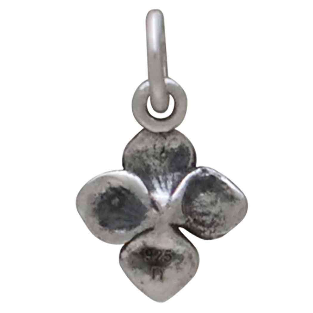 Sterling Silver Small Single Hydrangea Charm - Tia Tynette Designs
