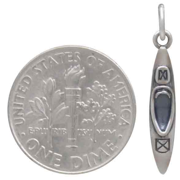 Sterling Silver Small Kayak Charm