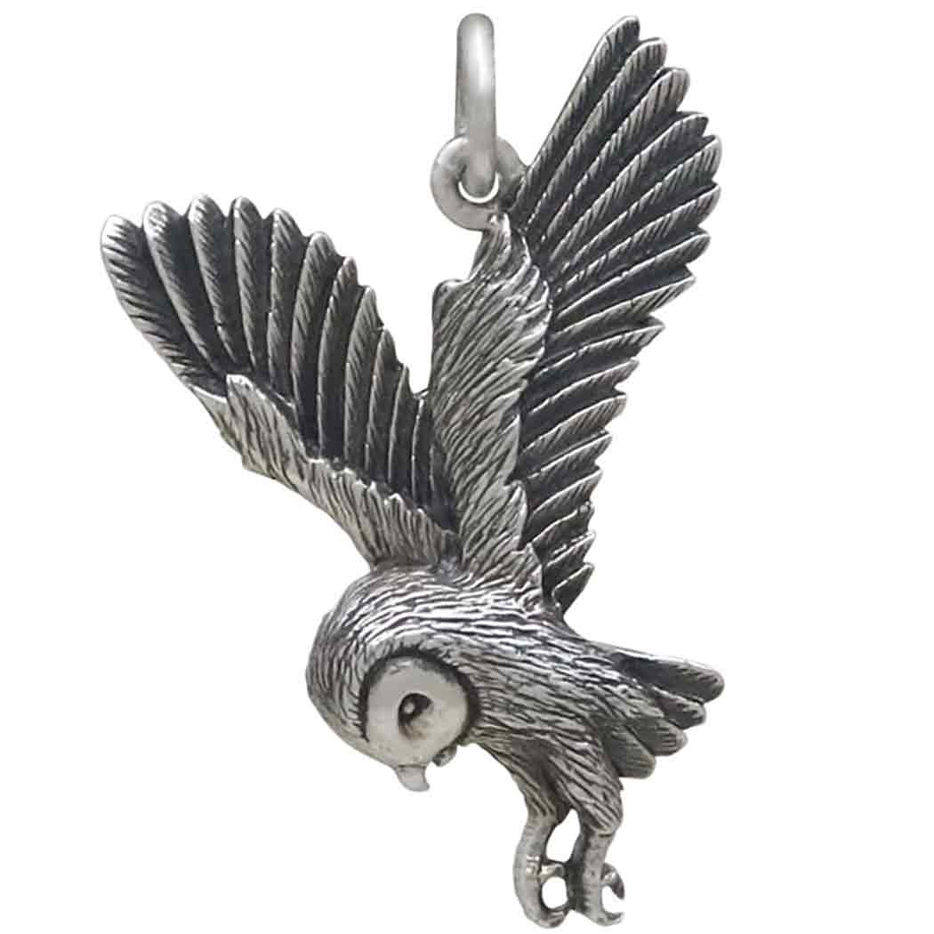 Sterling Silver Soaring Owl