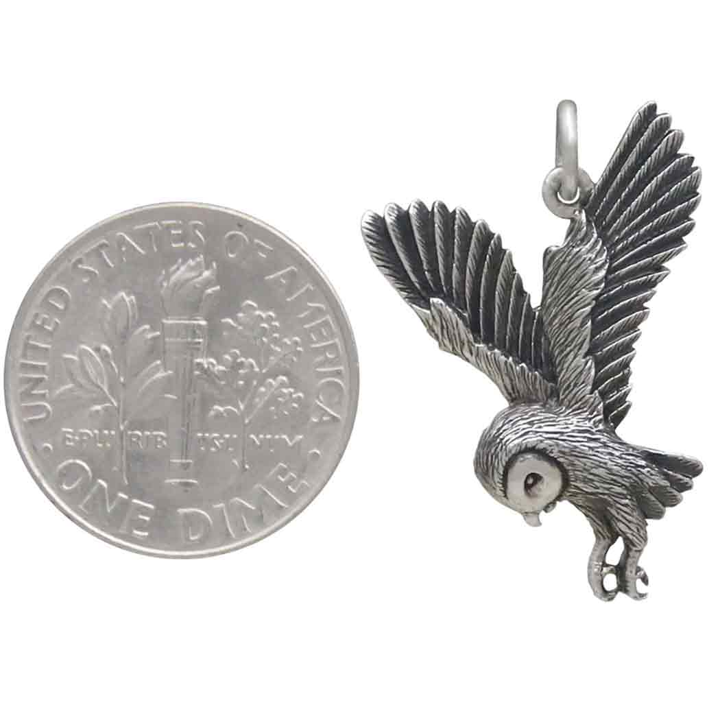 Sterling Silver Soaring Owl