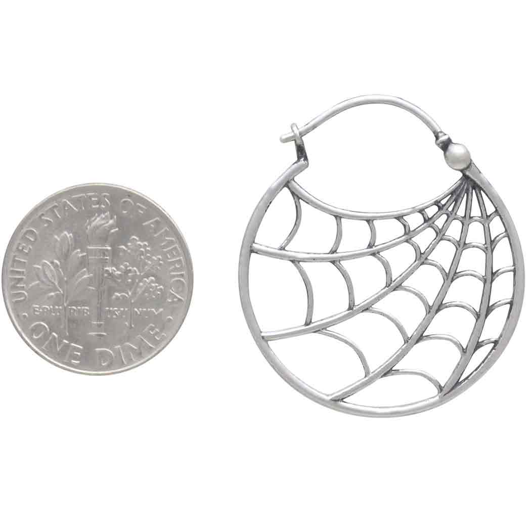 Spiderweb Hoop Earrings