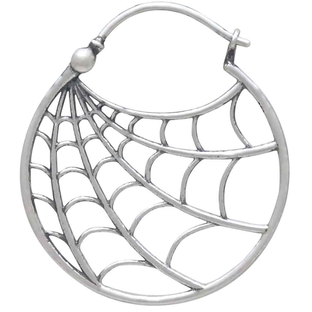 Spiderweb Hoop Earrings