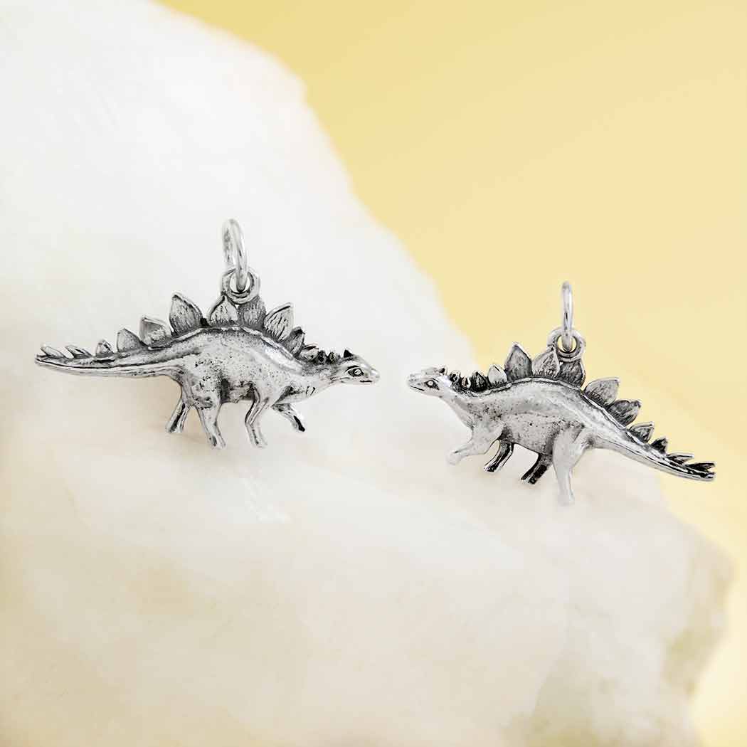 Sterling Silver Stegosaurus Dinosaur Charm