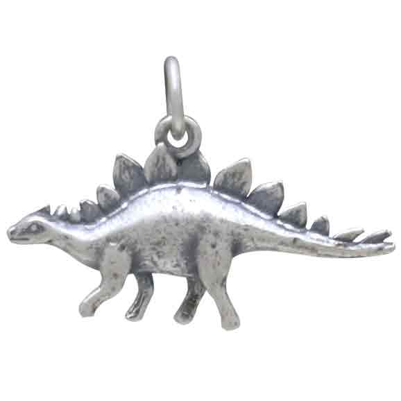 Sterling Silver Stegosaurus Dinosaur Charm