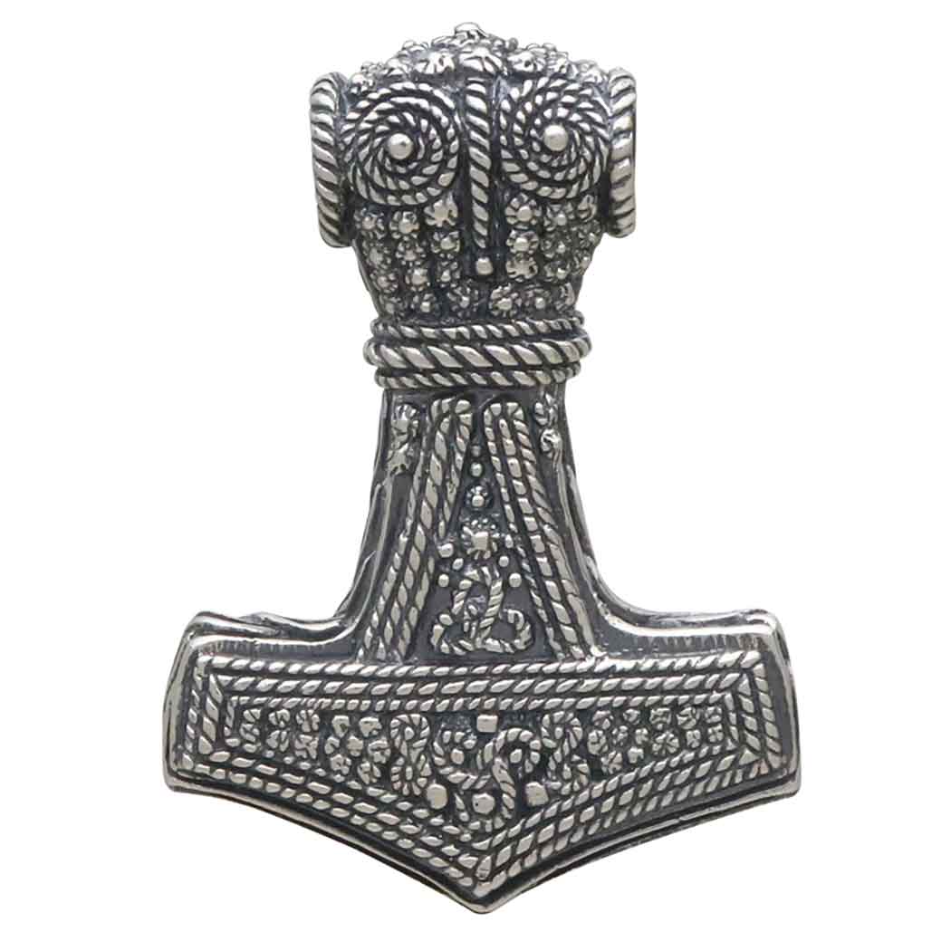 Sterling Silver Thor’s Hammer Pendant - Poppies Jewelry