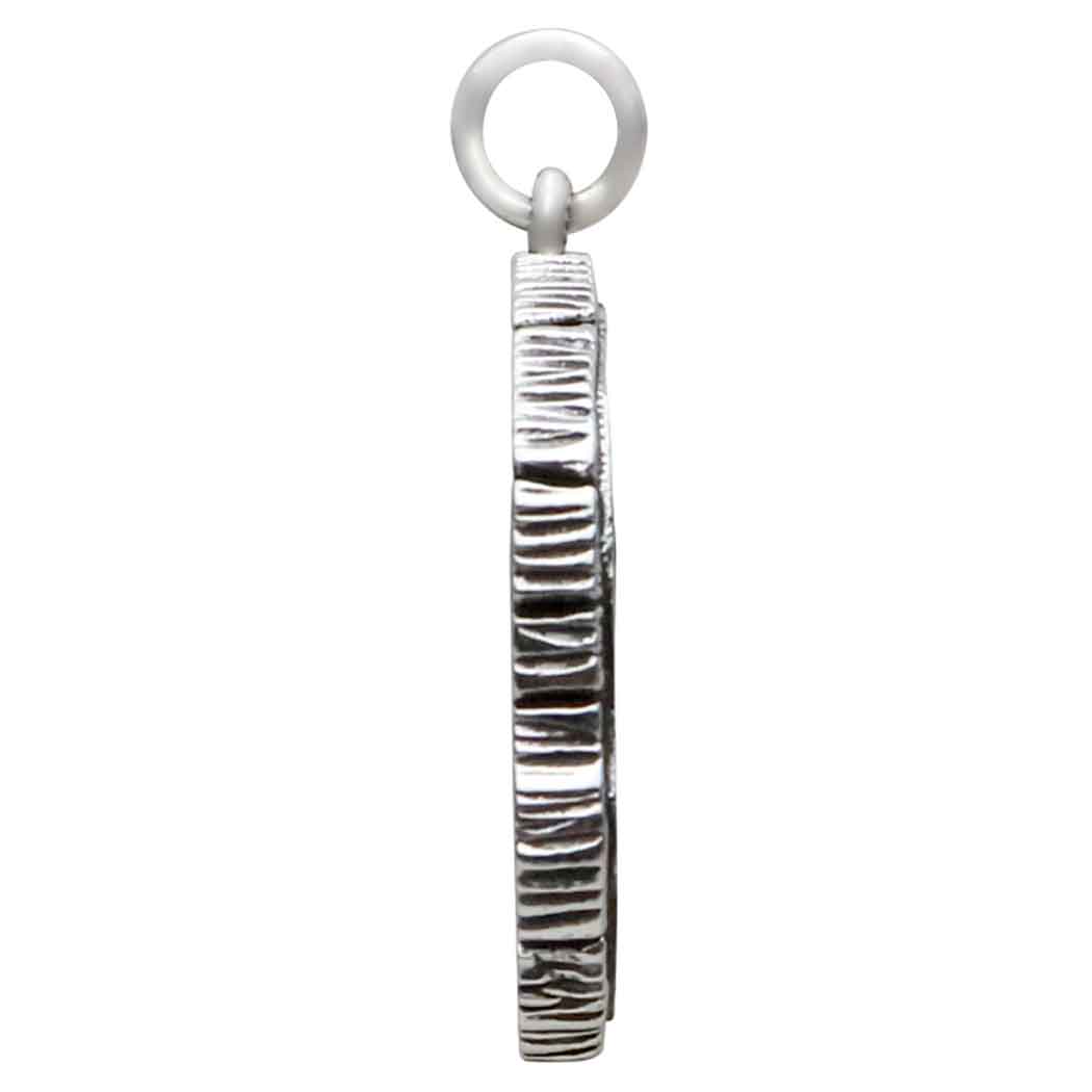 Sterling Silver Tree Growth Ring Pendant