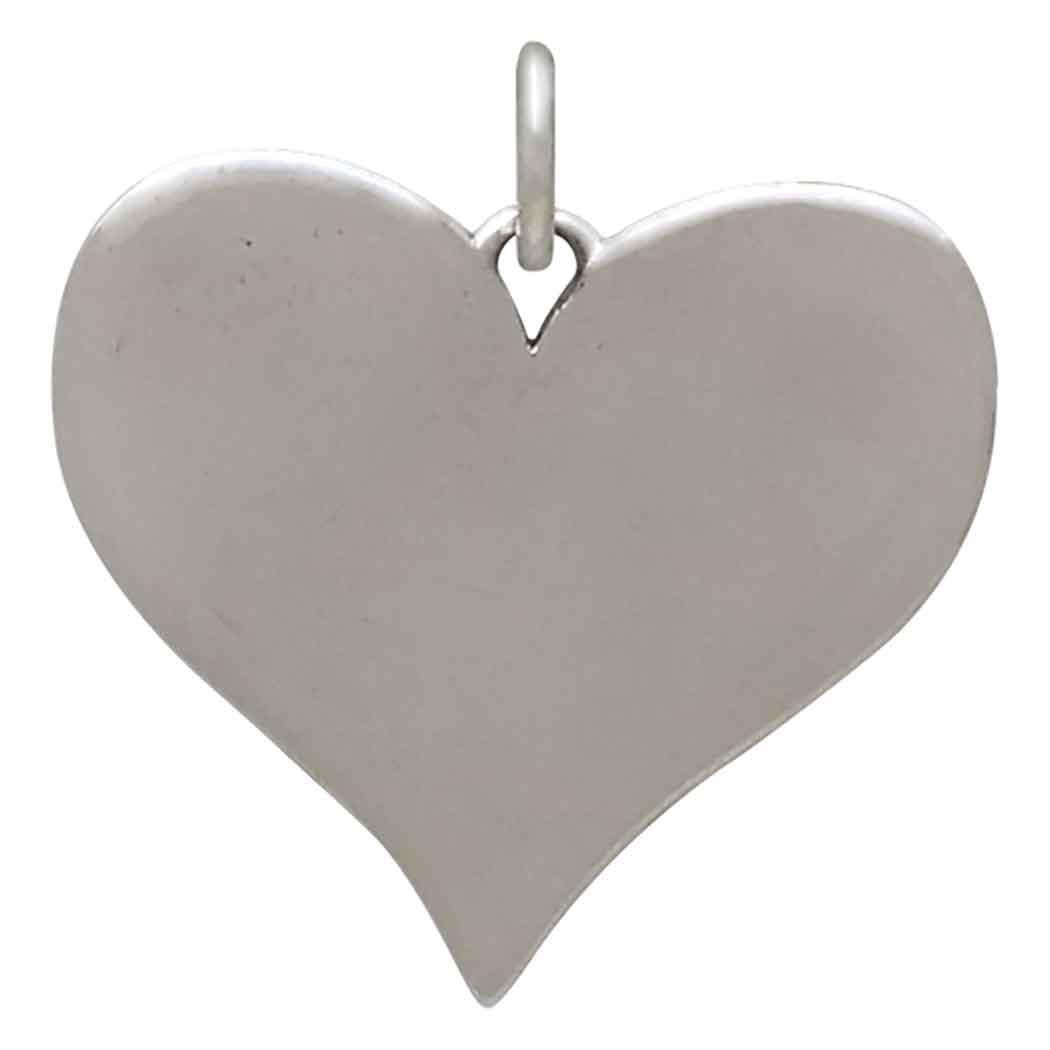 Sterling Silver Two Ghosts in a Heart Pendant - Poppies Jewelry