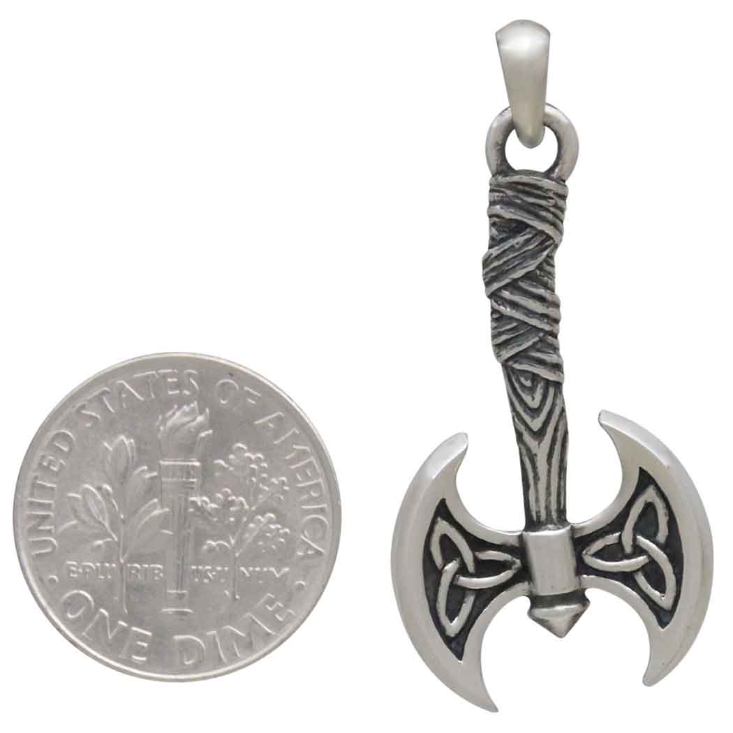 Sterling Silver Viking Axe Pendant - Tia Tynette Designs