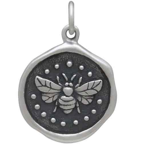 Sterling Silver Wax Seal Bee Charm - Tia Tynette Designs