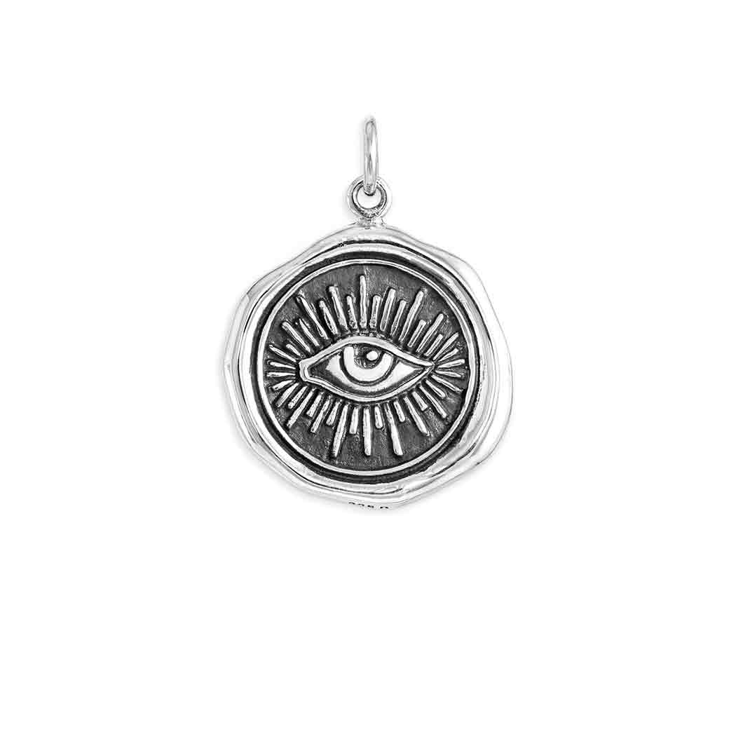 Sterling Silver Wax Seal Eye Charm - Tia Tynette Designs