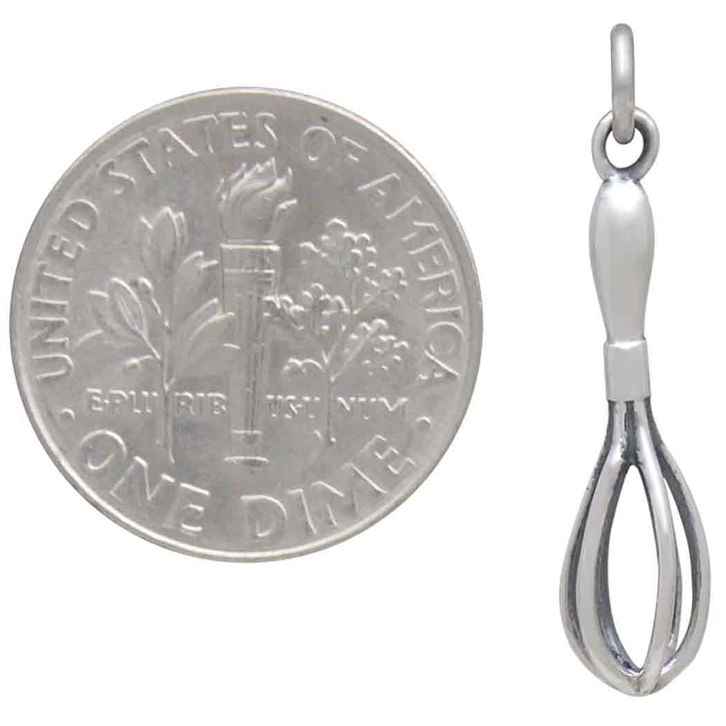 Sterling Silver Whisk Charm - Tia Tynette Designs