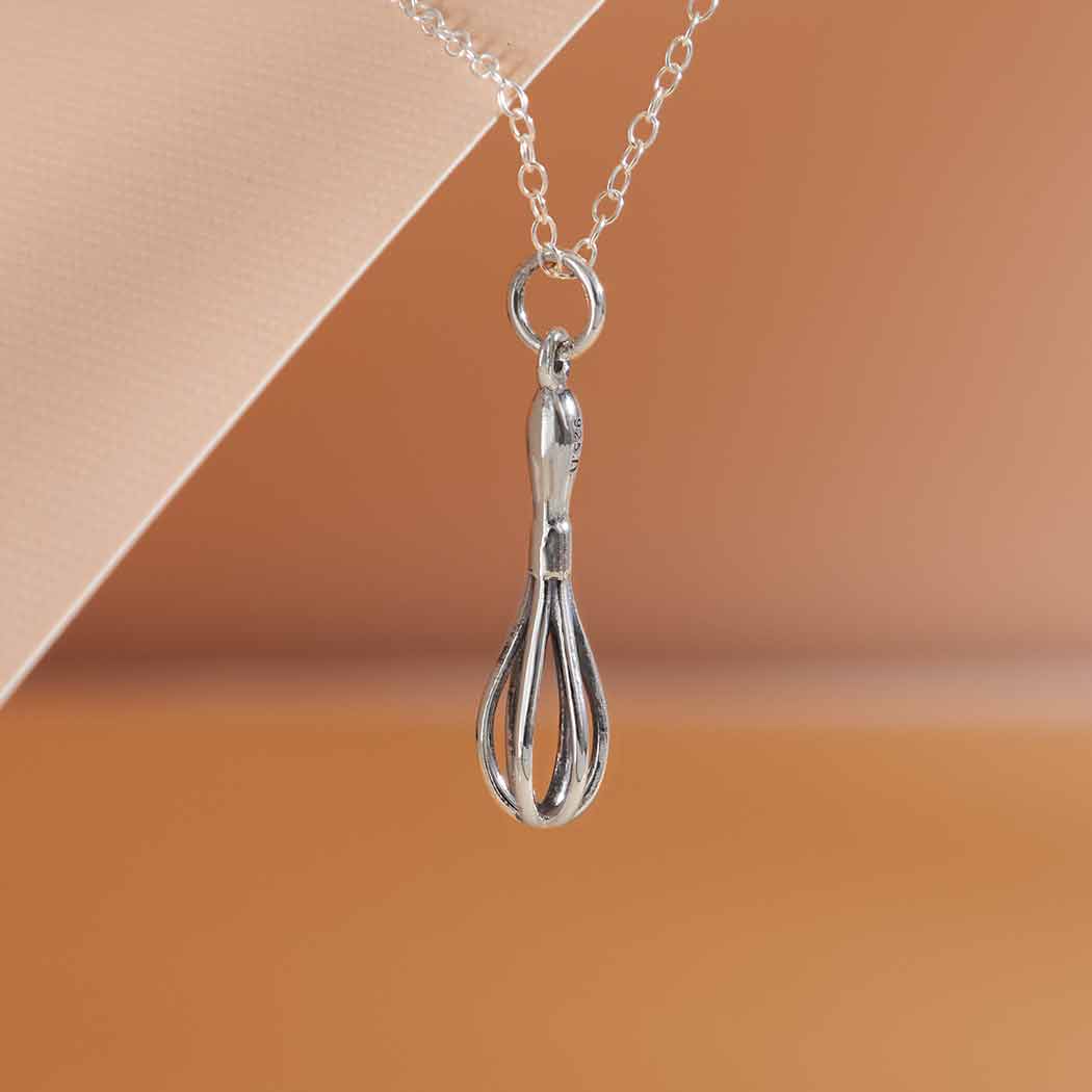 Sterling Silver 18" Whisk Necklace - Poppies Beads N' More 