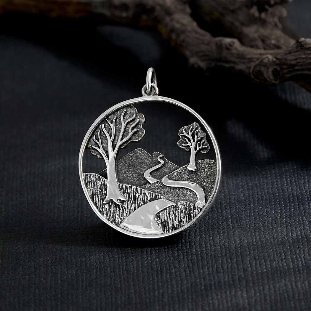 Sterling Silver Winding Path Pendant