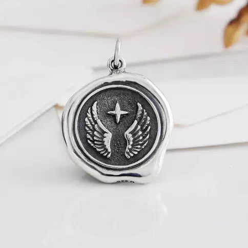 Sterling Silver Wings Wax Seal