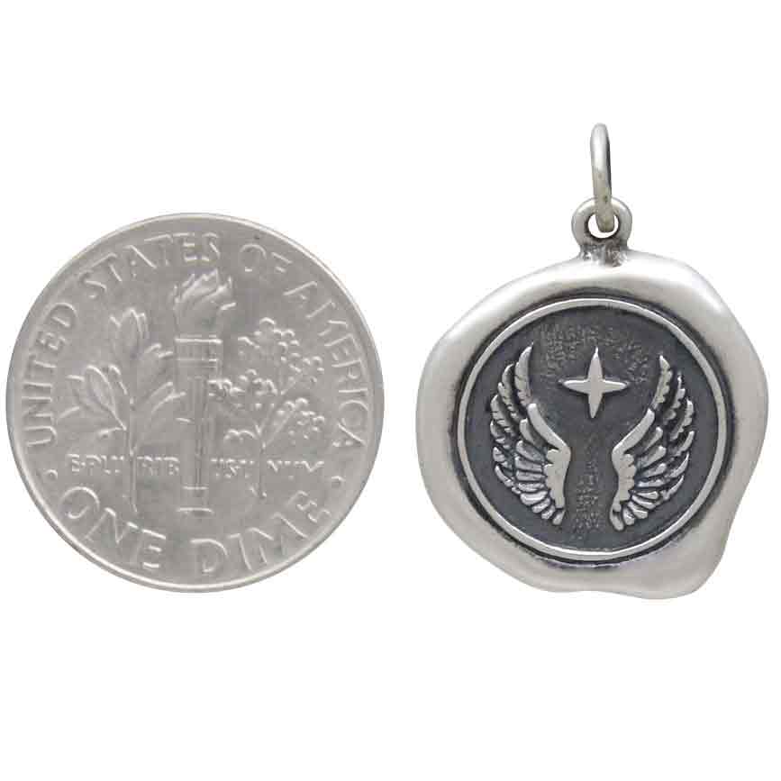 Sterling Silver Wings Wax Seal