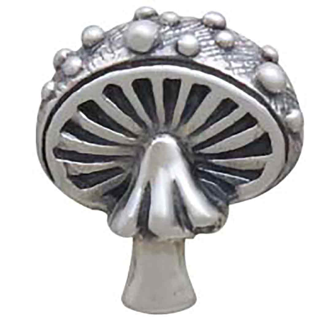 Sterling Silver Agaric Mushroom Post Earrings - Poppies Jewelry