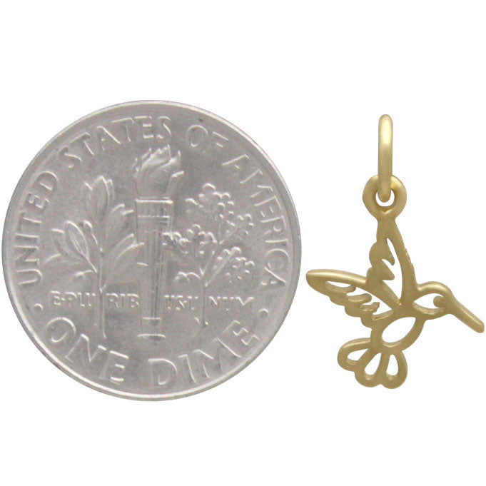 Tiny Hummingbird Charm - Poppies Beads n' More
