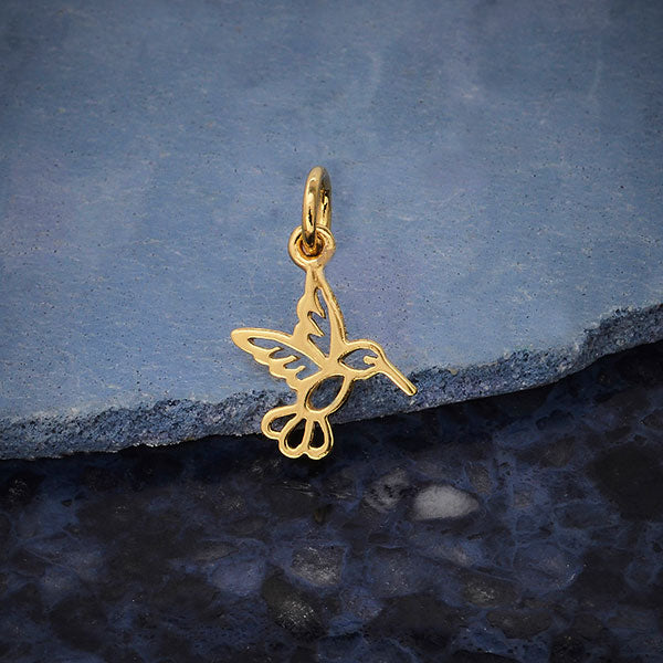 Tiny Hummingbird Charm - Poppies Beads n' More
