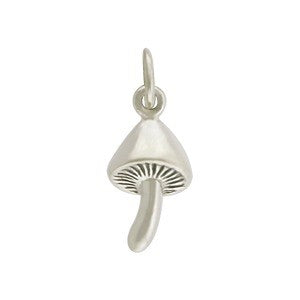 Sterling Silver Mushroom Charm - Poppies Beads n' More