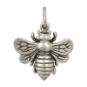 Large Honeybee Charm - Poppies Beads n' More