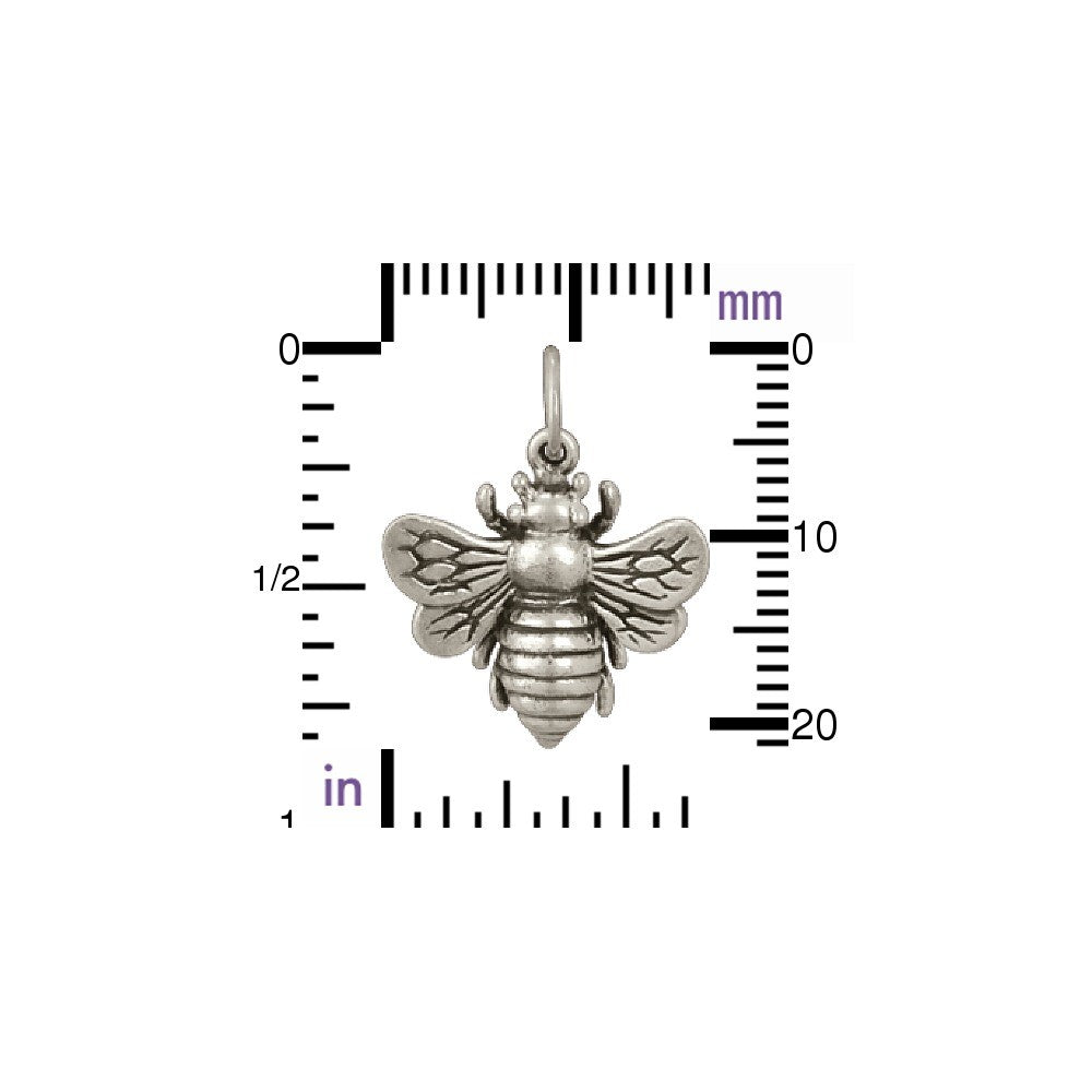 Large Honeybee Charm - Poppies Beads n' More