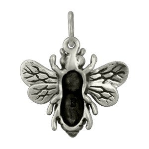 Large Honeybee Charm - Poppies Beads n' More