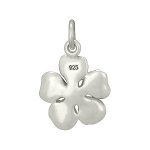 Sterling Silver Cherry Blossom Charm - Poppies Beads n' More