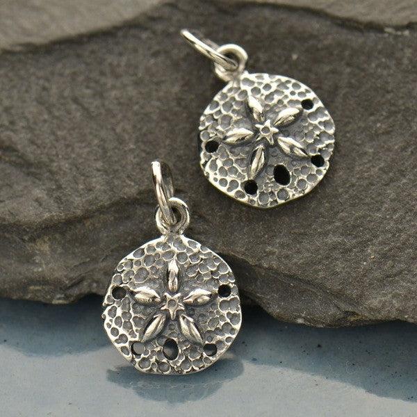 Sand Dollar Charm - Beach Charm, - Poppies Beads n' More