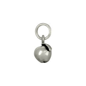 Tiny Sterling Silver Apple Charm - Poppies Beads n' More