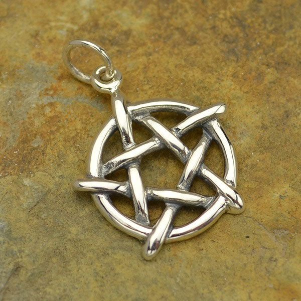 Sterling Silver Pentagram Charm - Poppies Beads n' More