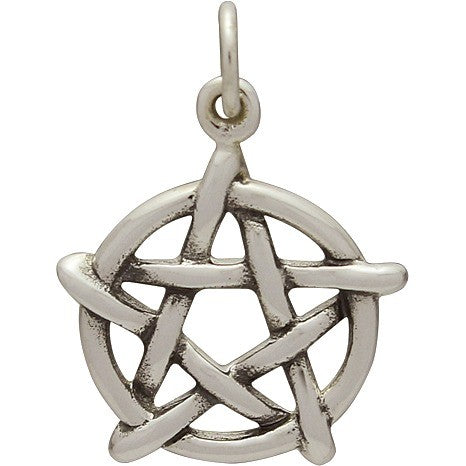 Sterling Silver Pentagram Charm - Poppies Beads n' More