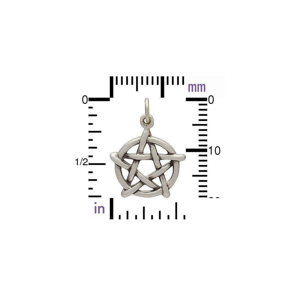 Sterling Silver Pentagram Charm - Poppies Beads n' More