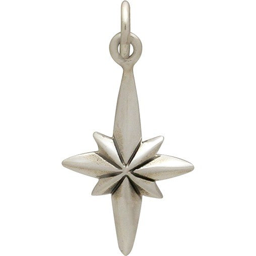 North Star Compass Charm - Poppies Beads n' More