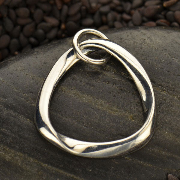 Sterling Silver Mobius Strip Link - Poppies Beads n' More