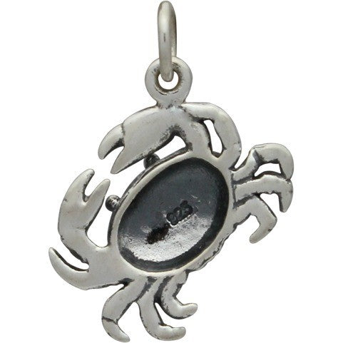 Sterling Silver Crab Charm - Poppies Beads n' More