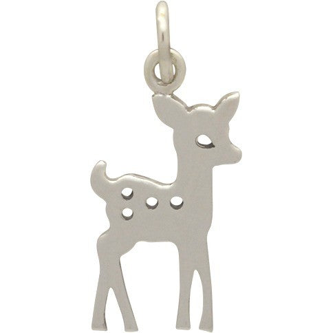 Sterling Silver Fawn Charm - Poppies Beads n' More