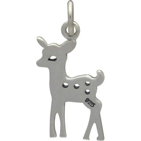 Sterling Silver Fawn Charm - Poppies Beads n' More