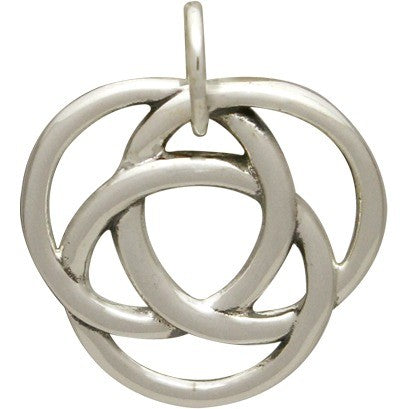 Sterling Silver Infinite Circles Love Knot Charm - Poppies Beads n' More