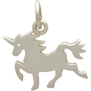 Unicorn Charm - Flat - Poppies Beads n' More