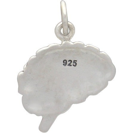 Sterling Silver Brain Charm - Poppies Beads n' More