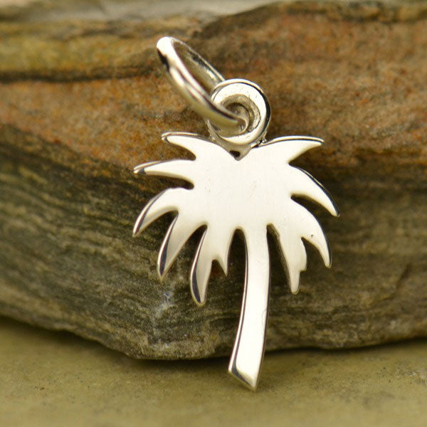 Palm Tree Charm - Flat - Poppies Beads n' More