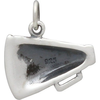 Sterling Silver Cheer Megaphone Charm - Poppies Beads n' More