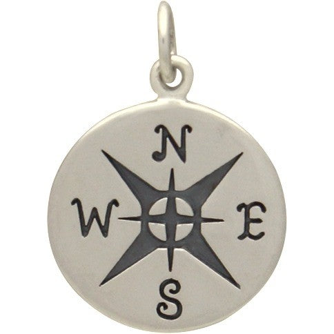 Large Compass Charm - Poppies Beads n' More