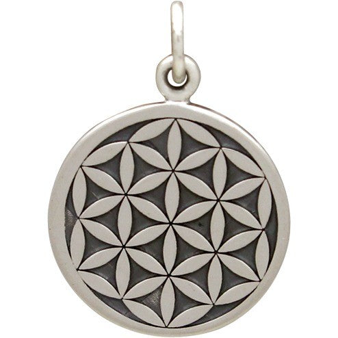 Sterling Silver Flower of Life Charm - Sacred Geometry - Poppies Beads n' More