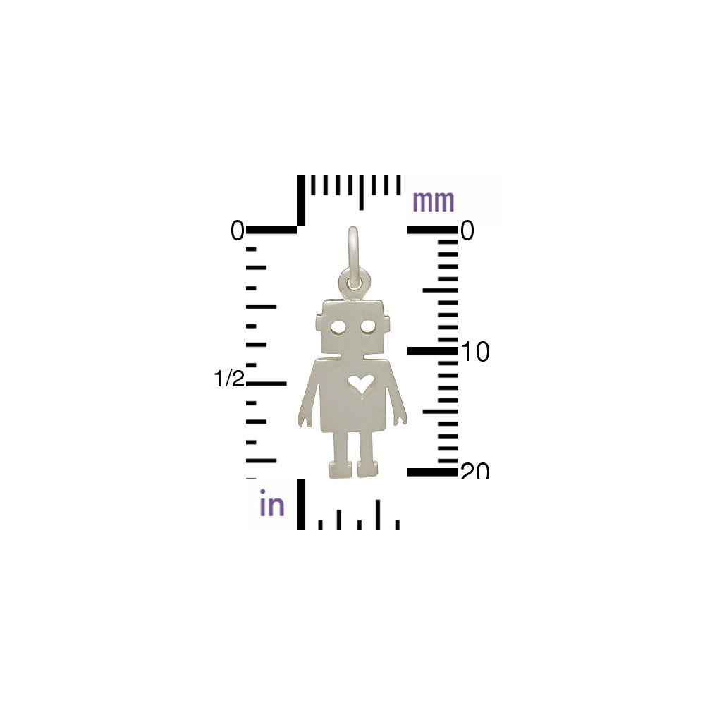 Cut Out Robot Charm - Poppies Beads n' More