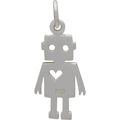 Cut Out Robot Charm - Poppies Beads n' More